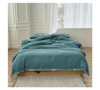 GGYTMQL Azul Marino 1duvet Cubierta 1 Hoja de lecho 2pillowcases Doble Queen King 4pcs 100% de algodón sólido sólido Juego de Ropa de Cama Ultra Suave, Juego de Ropa de Cama