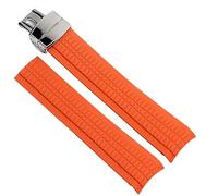GGYTMQL Band de reloj de goma suave Aquanaut se ajustan para Patek Philippe Silicone 5164A 5167A 5168A 21 mm Correa de reloj de hebilla plegable