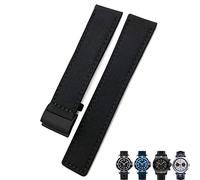 GGYTMQL Banda de reloj azul verde de lienzo de 22 mm Canvas Nylon para Breitling Chronomat Navitimer Superocean para hombres brazalete