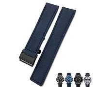 GGYTMQL Banda de reloj azul verde de lienzo de 22 mm Canvas Nylon para Breitling Chronomat Navitimer Superocean para hombres brazalete