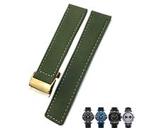 GGYTMQL Banda de reloj azul verde de lienzo de 22 mm Canvas Nylon para Breitling Chronomat Navitimer Superocean para hombres brazalete