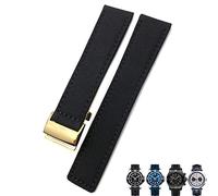 GGYTMQL Banda de reloj azul verde de lienzo de 22 mm Canvas Nylon para Breitling Chronomat Navitimer Superocean para hombres brazalete