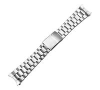 GGYTMQL Banda de reloj de acero inoxidable 16 mm 18 mm 20 mm 22 mm Correa de 24 mm Madrea de pulsera curva Correa Correa plegable Pulsera de correa de muñeca de muñeca