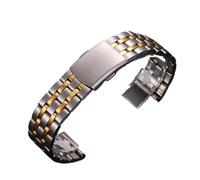 GGYTMQL Banda de reloj de acero inoxidable para mujeres para hombres, correas de reloj de acero inoxidable de liberación rápida
