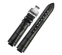 GGYTMQL Banda de reloj de cuero genuino para la banda de muñeca Ballon Bleu Hombres Correa de cuero convexa femenina 14 * 8 mm 18 * 11 mm 20 * 12 mm Pulsera de moda