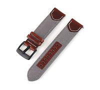 GGYTMQL Banda de reloj de cuero Nylon Watch Strap de nylon 20 mm de 22 mm de 24 mm Releance Reloj Straps Watch Bands Strap /20 mm/azul
