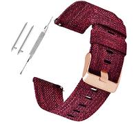 GGYTMQL Banda de reloj de lienzo con correa de nylon 18 mm 20 mm de 22 mm Nylon Releing Reloj Straps Watch Bands Strap /20 mm/vino Red-B