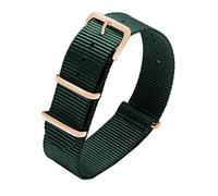GGYTMQL Banda de reloj de nylon colorida QGKWJP con anillos de oro rosa Correas de nylon Perlon Pulsera de moda para hombres para hombres (20 mm, 7)