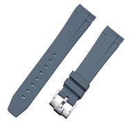 GGYTMQL Banda de reloj de silicona de goma suave de 21 mm Black Black Grey Green Pon Boba de vigilancia para conquistas de correa (color: correa verde, tamaño: 21 mm)
