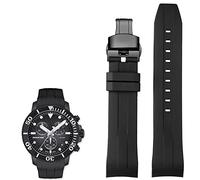 GGYTMQL Bandas de reloj de silicona de 22 mm para Tissot T120417 T120407 Cuarzo Dial Rubber Sport Men Strap Strap Banda impermeable (color: Buque de oro de 10 mm, tamaño: 22 mm)