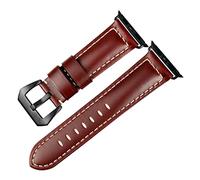 GGYTMQL Bandas de Relojes de Cuero Vintage compatibles con Banda de Reloj 45 mm 41 mm 44 mm 42mm 42 mm 38 mm Serie 7 6 SE 5 4 3 Coraja de Reloj/para Reloj 42 mm/Trigo S