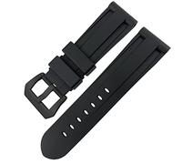 GGYTMQL Bandeo de goma Butterfly Banda de vigilancia de 24 mm 26 mm para Panerai Luminor sumergible Silicona Sport Sport Store