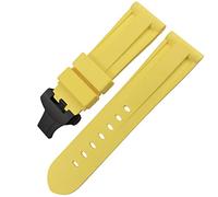 GGYTMQL Bandeo de goma Butterfly Banda de vigilancia de 24 mm 26 mm para Panerai Luminor sumergible Silicona Sport Sport Store