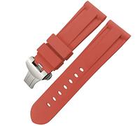 GGYTMQL Bandeo de goma Butterfly Banda de vigilancia de 24 mm 26 mm para Panerai Luminor sumergible Silicona Sport Sport Store