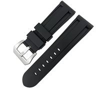 GGYTMQL Bandeo de goma Butterfly Banda de vigilancia de 24 mm 26 mm para Panerai Luminor sumergible Silicona Sport Sport Store