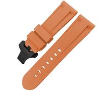 GGYTMQL Bandeo de goma Butterfly Banda de vigilancia de 24 mm 26 mm para Panerai Luminor sumergible Silicona Sport Sport Store