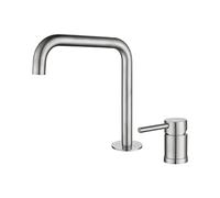 GGYTMQL Basin Grifo baño de Palanca de una Sola Palanca del Fregadero extendido grúe de grúa Sus Grifo Negro del Fregadero de Agua Caliente y fría (níquel 1)