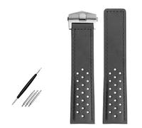 GGYTMQL Boba de vigilancia 22 mm Genuine Leather Watch Strap Strap Mens Wallgats Band Fold Buckle Nubuck Bandy Bands Accesorios de pulsera