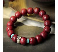 GGYTMQL Bracelet Feng Shui Amulet Zodiac Pulsera Cinnabar Riqueza Luck Boaded Gemstone Natural Energy Charm Brailicela Stretchy Talismán para prosperidad Money Buena suerte Cinnabar (Color: Monkey)