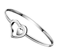 GGYTMQL Brazalete Charm 925 brazalete para mujeres para mujeres para el doble corazón nacional chino