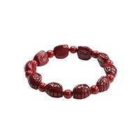GGYTMQL Brazalete genuino Cinnabar Gold Sand Rich Jiatianxia Decoración de pulsera Cinnabar