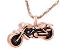 GGYTMQL Cabecillo Collar Motocicleta para Hombres Urna Colgante Fashion Memorial Souvenir Pequeño Colgante