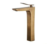 GGYTMQL Cepillo de baño Gold Lavatero Grez de Grifo Generalizado de Tres Hoyos Fregadero de Tres Hoyos Fregadero de 8 Pulgadas Níquel Negro (Oro de Cepillo)