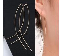 GGYTMQL Cirón Pentagrama Tassel Pendientes Largos para Mujeres Pendientes Brillantes Joyas de Boda Regalos de cumpleaños