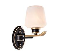 GGYTMQL Cobre Interior Vintage + lámparas de Pared de Vidrio E27 APARTAMENTO DE ILUMBAJE DE LUZ DE MUBALA DE 1 Ligra Minimalista Sala de Estudio Lectura de la Pared de la Pared Pinces de la Pared de