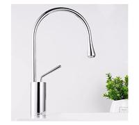 GGYTMQL Cocina grifo extraer pulverizador monte de encimera mate mate grifo de mezclador negro 360 grados fregadero de cocina giratoria de agua caliente grifo de agua fría (blanco)