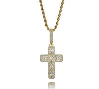 GGYTMQL Colgante de diseño de 14k de Oro sobre S925, Collar de moissanite densamente Establecido, un símbolo Atemporal con Elegancia Moderna para Cada ocasión, Regalo del Día del Padre