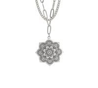 GGYTMQL Collar Cadena Colgante Hombres Mujeres Colgantes Colgantes de Joyas Collar de Doble Capa