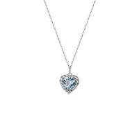 GGYTMQL Collar Campo del corazón del Ocean Ocean 925 Silver Clavicle Chain Collar Colgante de Amor Que expresa Amor por la Novia, el Collar de joyería de la Esposa