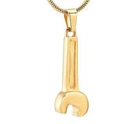 GGYTMQL Collar Cenizas Joyería de Cremación para Cenizas Herramienta de Llave de Acero Inoxidable Colgante Medallón Recuerdo Joyería Conmemorativa para un ser Querido
