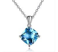 GGYTMQL Collar Colgante Arco Iris Mystic Topaz de circón Colgante Colgante Collar de Regalo de Boda