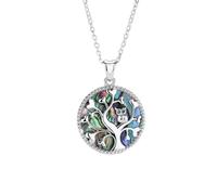 GGYTMQL Collar Colgante de árbol de la Vida Madre de Perla Joya de Colgantes de búho Sabio para Mujeres Regalo