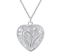 GGYTMQL Collar Colgante de corazón Hueco de 18 Pulgadas para un Regalo de joyería de Boda