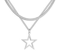 GGYTMQL Collar con colgante de cadena para hombre y mujer, cadena de joyería para mujer, colgante en forma de corazón, collar de doble capa