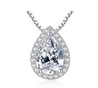 GGYTMQL Collar con colgante de diamante para boda, collar de cadena para mujer, joyería nupcial