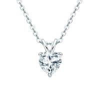 GGYTMQL Collar con colgante de moissanita de corazón de color D de 1 quilate para mujer, joyería de boda de plata de ley 925 con diamantes, A
