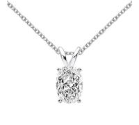 GGYTMQL Collar con colgante de moissanita real de 1 quilate, collar de verano para mujer, plata de ley 925, joyería de diamantes, A