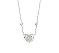 GGYTMQL Collar con colgante de plata de ley 925 de 10 x 12 mm, esmeralda, diamante de alto carbono, corte de flor de hielo, joyería para mujer, A