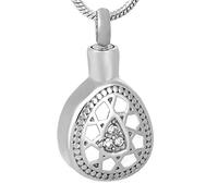 GGYTMQL Collar Conmemorativo De Cenizas Urna De Cremación De Acero Inoxidable Con Gota De Agua Joyas De Cremación En Collares Pendientes Diseño Único De Mujer Plateado