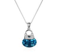 GGYTMQL Collar de Cristal S925 Collar Colgante de Plata esterlina