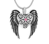 GGYTMQL Collar de Cruz de Acero de Titanio para Hombres y Mujeres Collar de urna de Cremación para Hombre, Colgante de Cremación de Joyería De Recuerdo De Acero