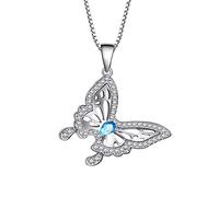 GGYTMQL Collar de Gargantilla de Mariposa de Llegada para Mujeres Collares de Colgantes de Cristal Joyas de Boda