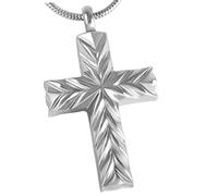 GGYTMQL Collar de Hombre con Urna de Cenizas Colgante de Urna de Cremación para la Cruz Joyas de Ceniza de Acero Inoxidable para Mujeres y Hombres