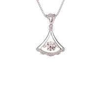 GGYTMQL Collar de Joyas de Joyas de diseño de nicho de Gama Alta de Plata de Plata S925 (Blanco)