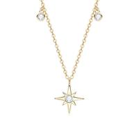 GGYTMQL Collar de moissanita de 3 mm para colgante de estrella del norte, joyería virgen para ella