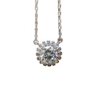 GGYTMQL Collar de moissanita real verde y azul para mujer con joyería S925 para boda, A